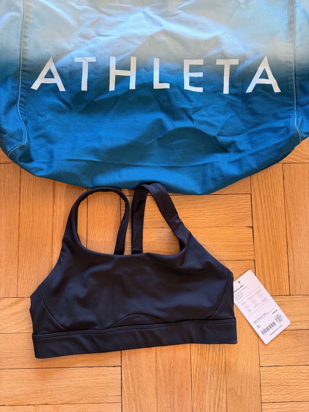 BRAND NEW Athleta Black Interval Bra